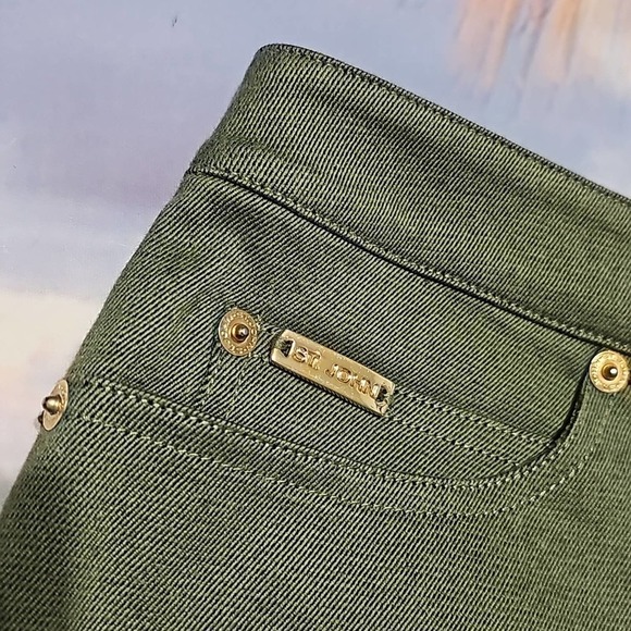 St. John‎ Sport Green Shorts Size 10 - Picture 2 of 5